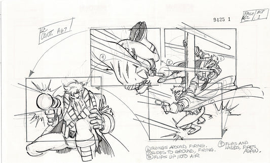 Jim Lee Wildc.a.t.s. Wildcats Production Animation Storyboard Nelvana 1994-5 D1-057