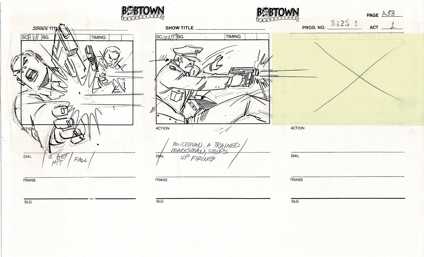 Jim Lee Wildc.a.t.s. Wildcats Production Animation Storyboard Nelvana 1994-5 D1-058