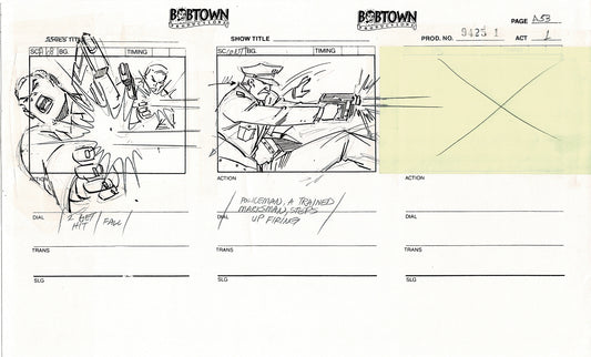 Jim Lee Wildc.a.t.s. Wildcats Production Animation Storyboard Nelvana 1994-5 D1-058