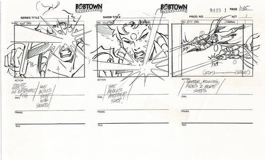 Jim Lee Wildc.a.t.s. Wildcats Production Animation Storyboard Nelvana 1994-5 D1-060