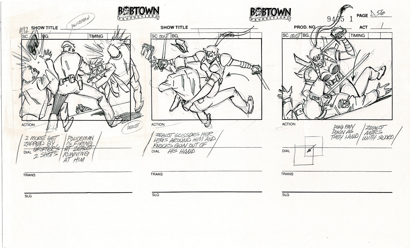 Jim Lee Wildc.a.t.s. Wildcats Production Animation Storyboard Nelvana 1994-5 D1-061