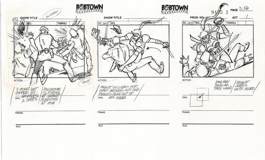 Jim Lee Wildc.a.t.s. Wildcats Production Animation Storyboard Nelvana 1994-5 D1-061
