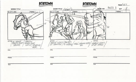 Jim Lee Wildc.a.t.s. Wildcats Production Animation Storyboard Nelvana 1994-5 D1-062