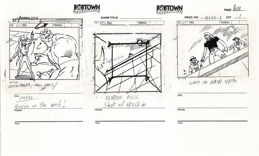 Jim Lee Wildc.a.t.s. Wildcats Production Animation Storyboard Nelvana 1994-5 D1-063