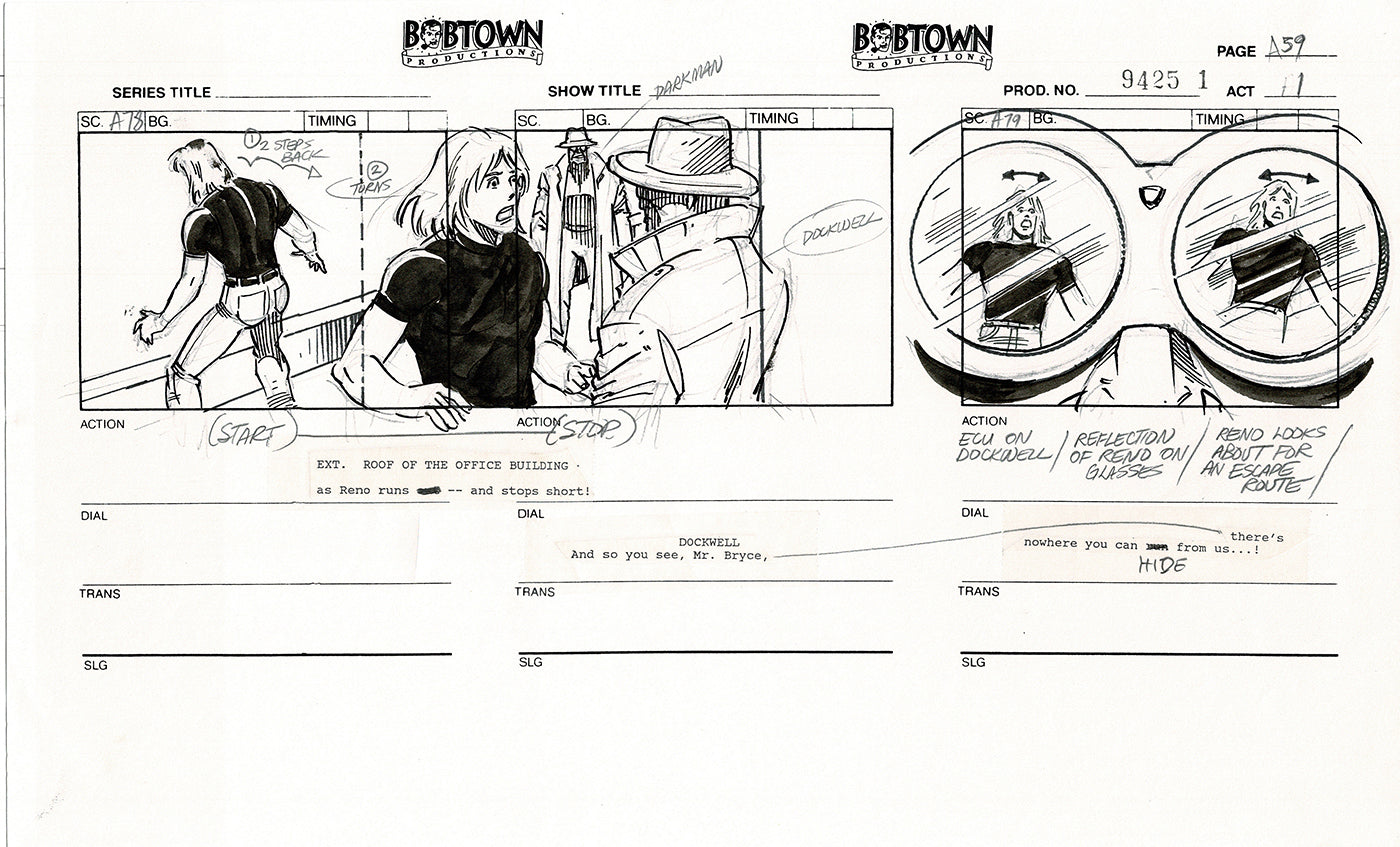 Jim Lee Wildc.a.t.s. Wildcats Production Animation Storyboard Nelvana 1994-5 D1-064