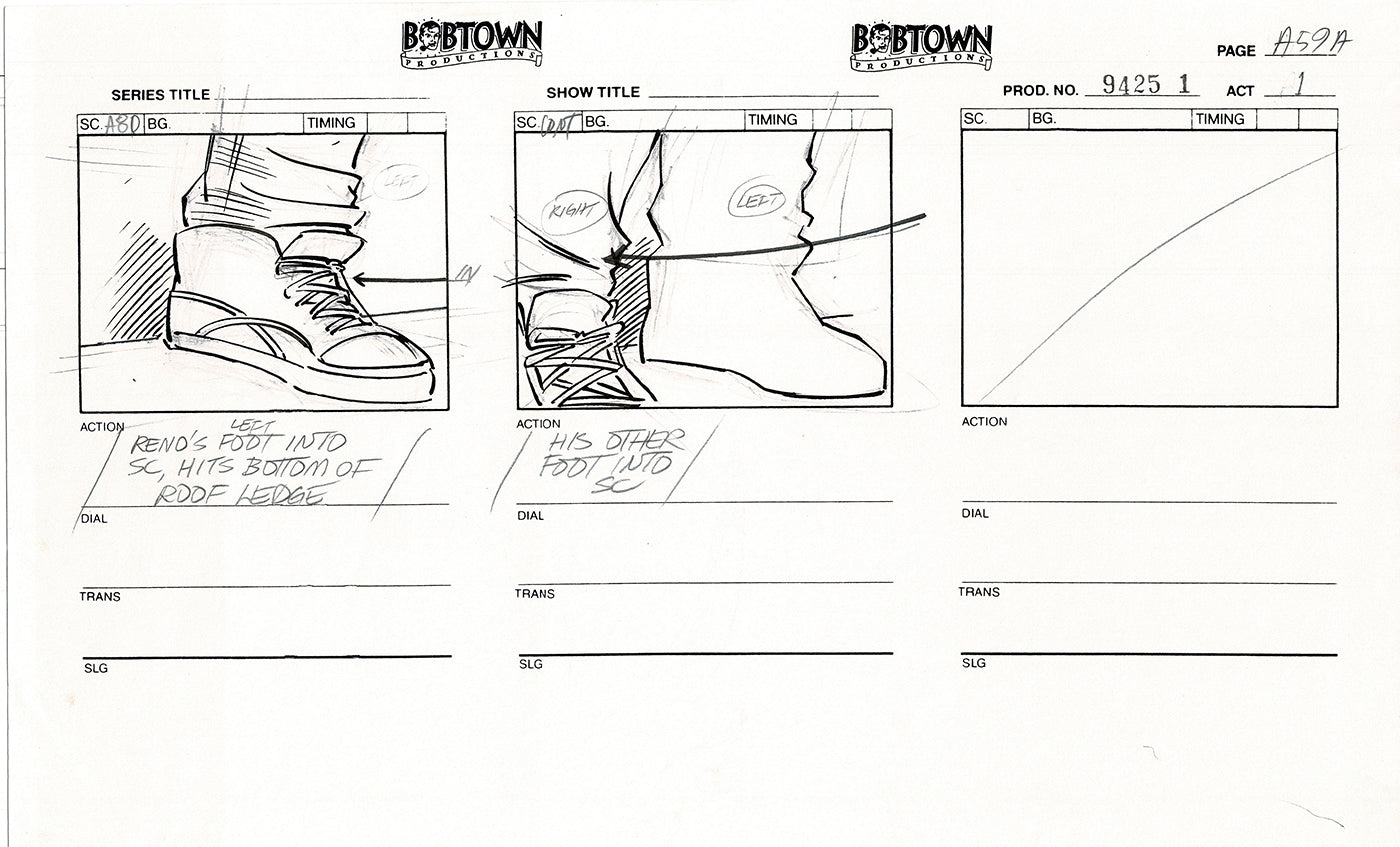 Jim Lee Wildc.a.t.s. Wildcats Production Animation Storyboard Nelvana 1994-5 D1-065