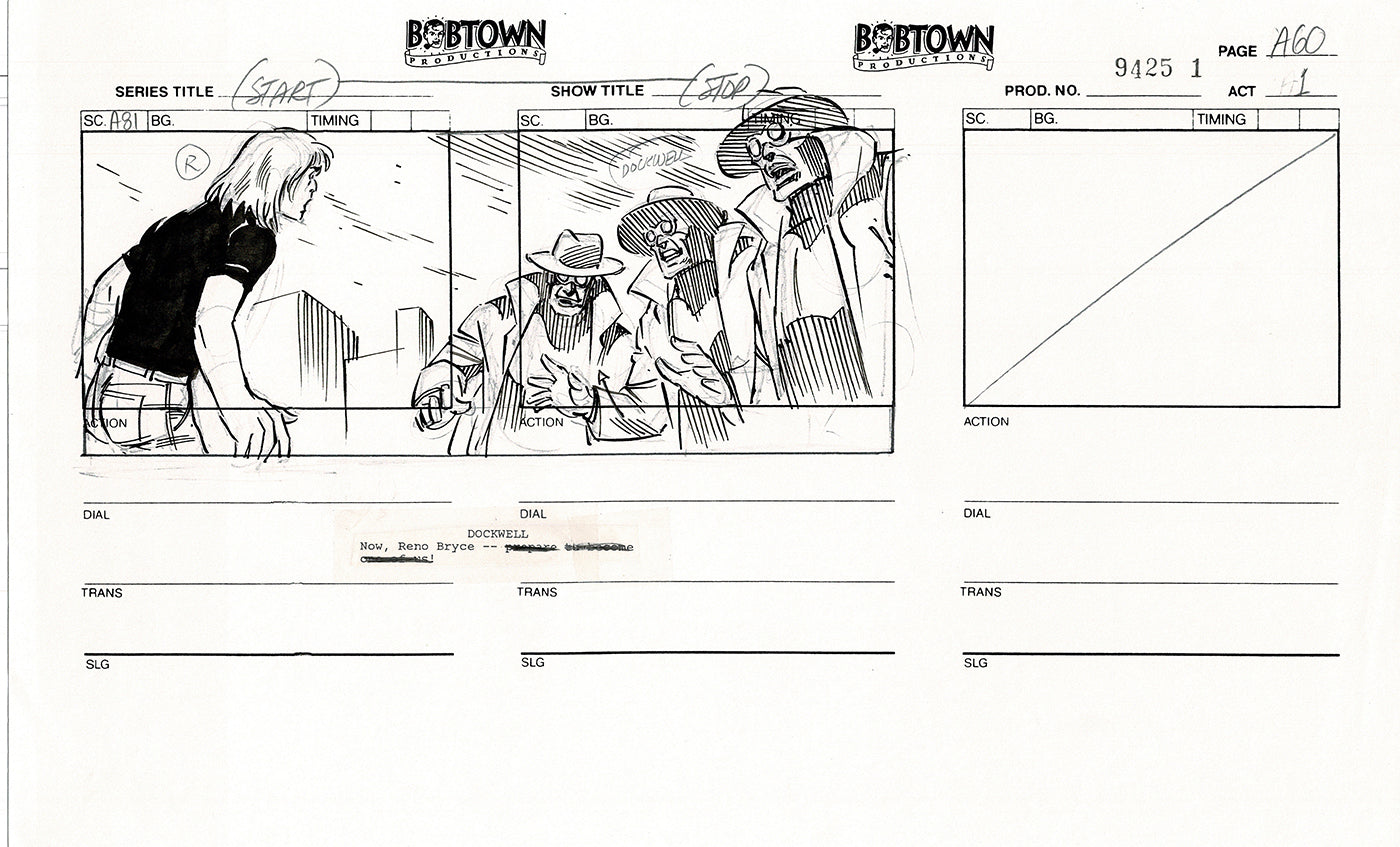 Jim Lee Wildc.a.t.s. Wildcats Production Animation Storyboard Nelvana 1994-5 D1-066