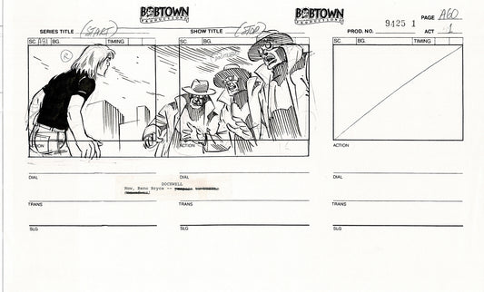 Jim Lee Wildc.a.t.s. Wildcats Production Animation Storyboard Nelvana 1994-5 D1-066