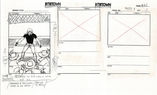 Jim Lee Wildc.a.t.s. Wildcats Production Animation Storyboard Nelvana 1994-5 D1-067