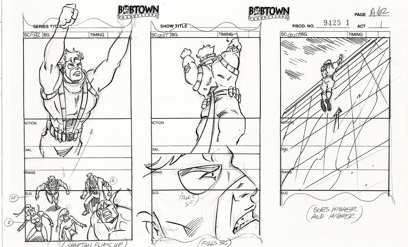Jim Lee Wildc.a.t.s. Wildcats Production Animation Storyboard Nelvana 1994-5 D1-068