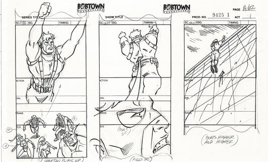 Jim Lee Wildc.a.t.s. Wildcats Production Animation Storyboard Nelvana 1994-5 D1-068