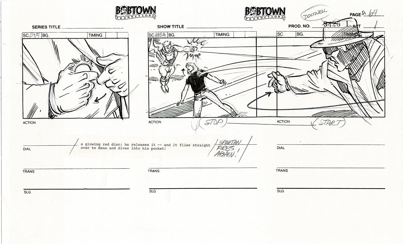 Jim Lee Wildc.a.t.s. Wildcats Production Animation Storyboard Nelvana 1994-5 D1-070
