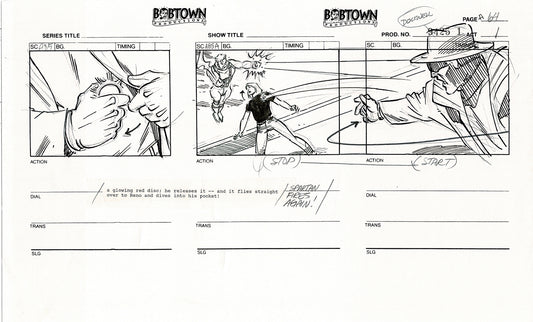 Jim Lee Wildc.a.t.s. Wildcats Production Animation Storyboard Nelvana 1994-5 D1-070