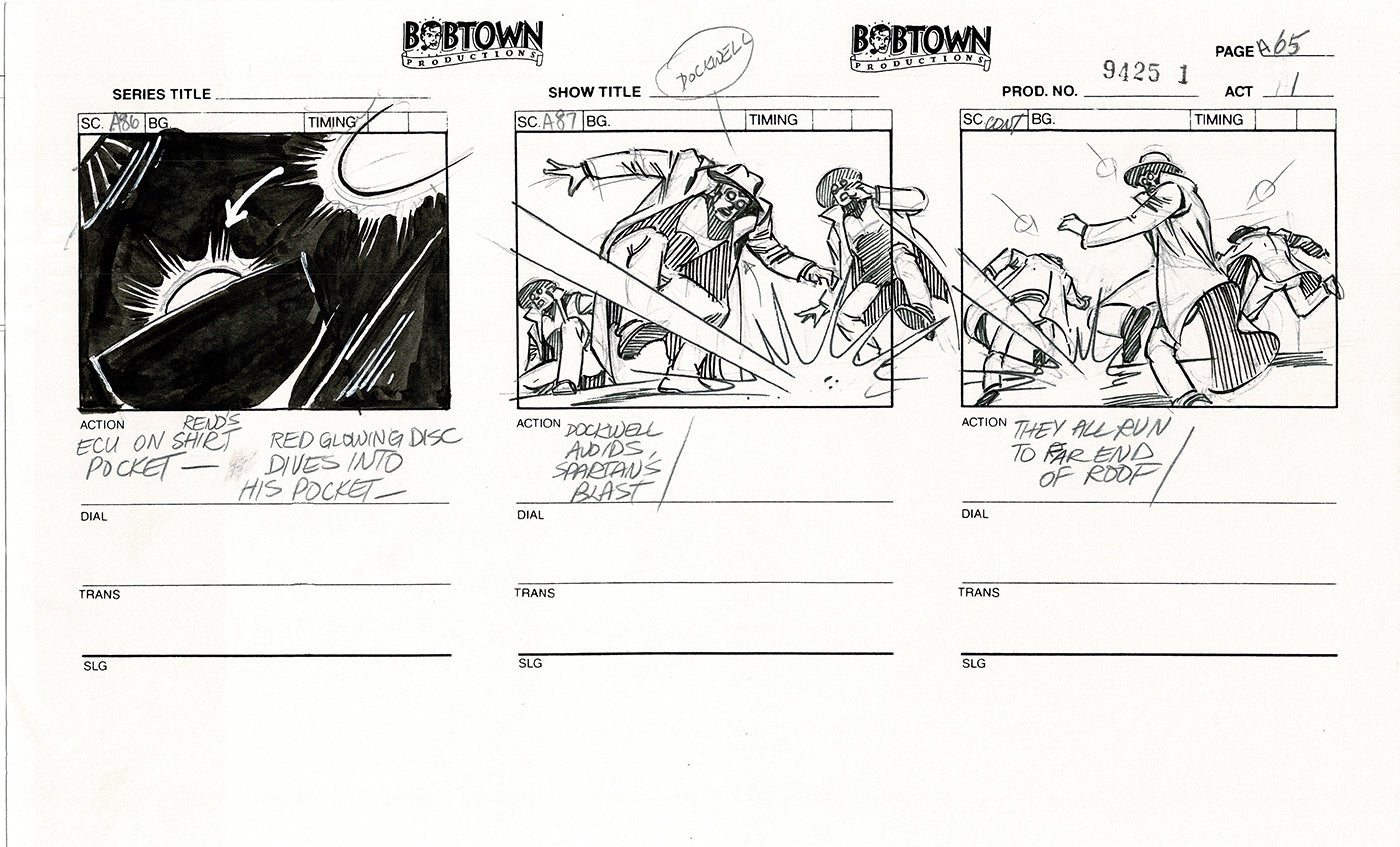 Jim Lee Wildc.a.t.s. Wildcats Production Animation Storyboard Nelvana 1994-5 D1-071