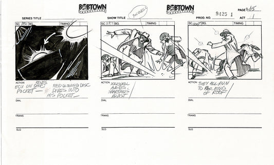 Jim Lee Wildc.a.t.s. Wildcats Production Animation Storyboard Nelvana 1994-5 D1-071