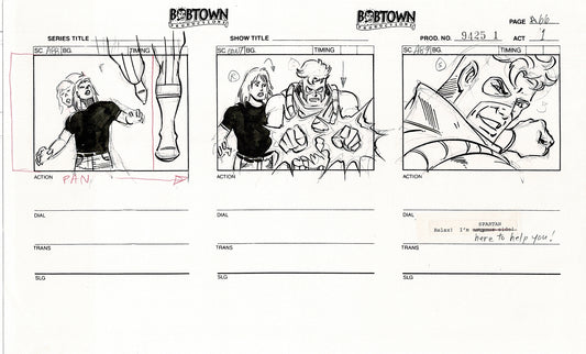 Jim Lee Wildc.a.t.s. Wildcats Production Animation Storyboard Nelvana 1994-5 D1-072