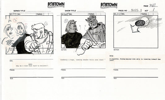 Jim Lee Wildc.a.t.s. Wildcats Production Animation Storyboard Nelvana 1994-5 D1-073