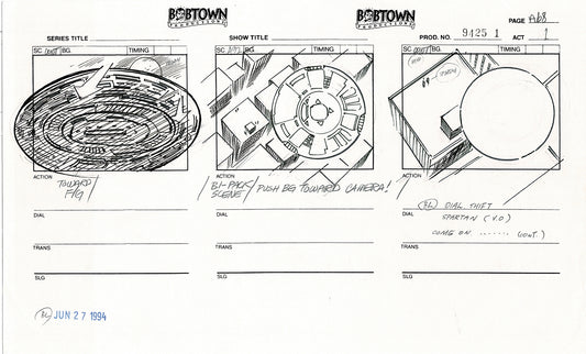 Jim Lee Wildc.a.t.s. Wildcats Production Animation Storyboard Nelvana 1994-5 D1-074