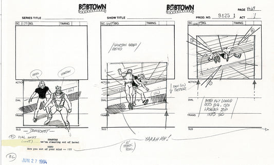 Jim Lee Wildc.a.t.s. Wildcats Production Animation Storyboard Nelvana 1994-5 D1-075