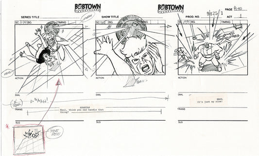 Jim Lee Wildc.a.t.s. Wildcats Production Animation Storyboard Nelvana 1994-5 D1-076