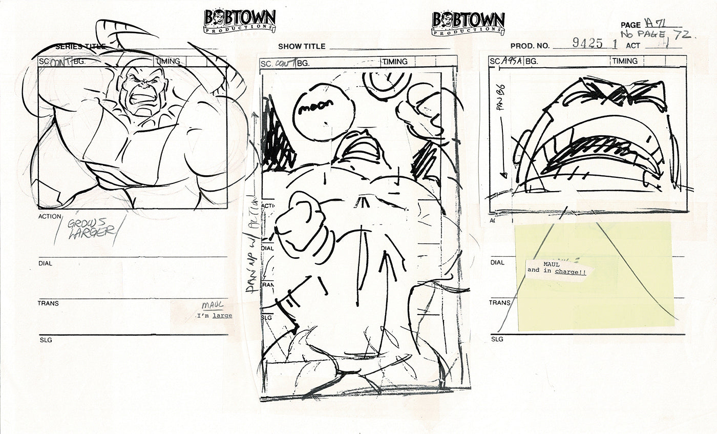 Jim Lee Wildc.a.t.s. Wildcats Production Animation Storyboard Nelvana 1994-5 D1-077