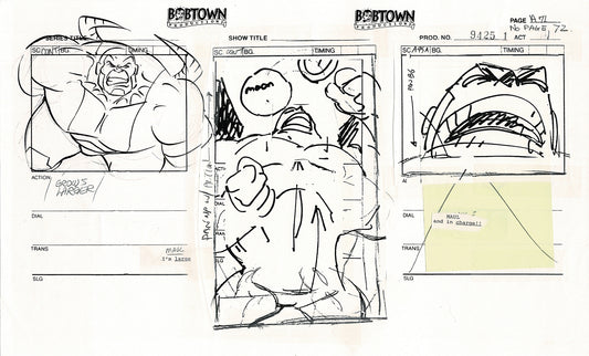 Jim Lee Wildc.a.t.s. Wildcats Production Animation Storyboard Nelvana 1994-5 D1-077