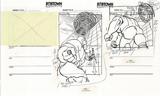 Jim Lee Wildc.a.t.s. Wildcats Production Animation Storyboard Nelvana 1994-5 D1-078