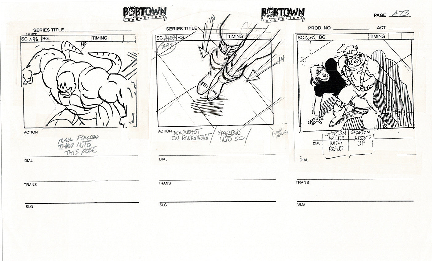 Jim Lee Wildc.a.t.s. Wildcats Production Animation Storyboard Nelvana 1994-5 D1-079