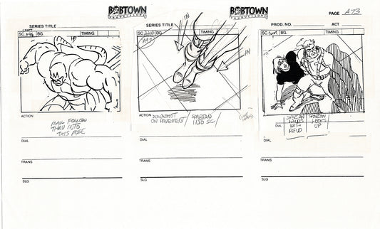Jim Lee Wildc.a.t.s. Wildcats Production Animation Storyboard Nelvana 1994-5 D1-079