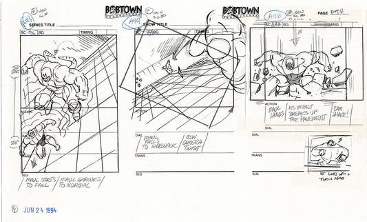 Jim Lee Wildc.a.t.s. Wildcats Production Animation Storyboard Nelvana 1994-5 D1-080