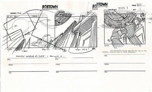 Jim Lee Wildc.a.t.s. Wildcats Production Animation Storyboard Nelvana 1994-5 D1-081