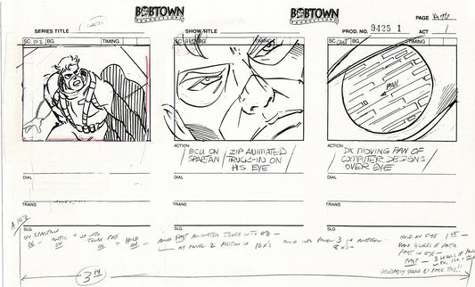 Jim Lee Wildc.a.t.s. Wildcats Production Animation Storyboard Nelvana 1994-5 D1-082