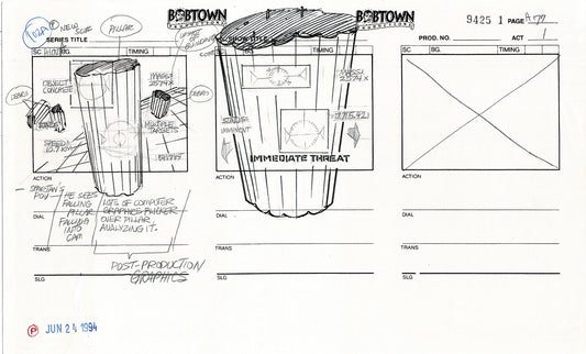 Jim Lee Wildc.a.t.s. Wildcats Production Animation Storyboard Nelvana 1994-5 D1-083