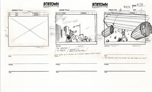 Jim Lee Wildc.a.t.s. Wildcats Production Animation Storyboard Nelvana 1994-5 D1-084
