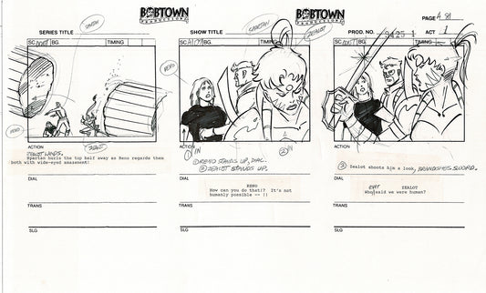 Jim Lee Wildc.a.t.s. Wildcats Production Animation Storyboard Nelvana 1994-5 D1-087