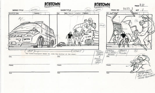 Jim Lee Wildc.a.t.s. Wildcats Production Animation Storyboard Nelvana 1994-5 D1-088