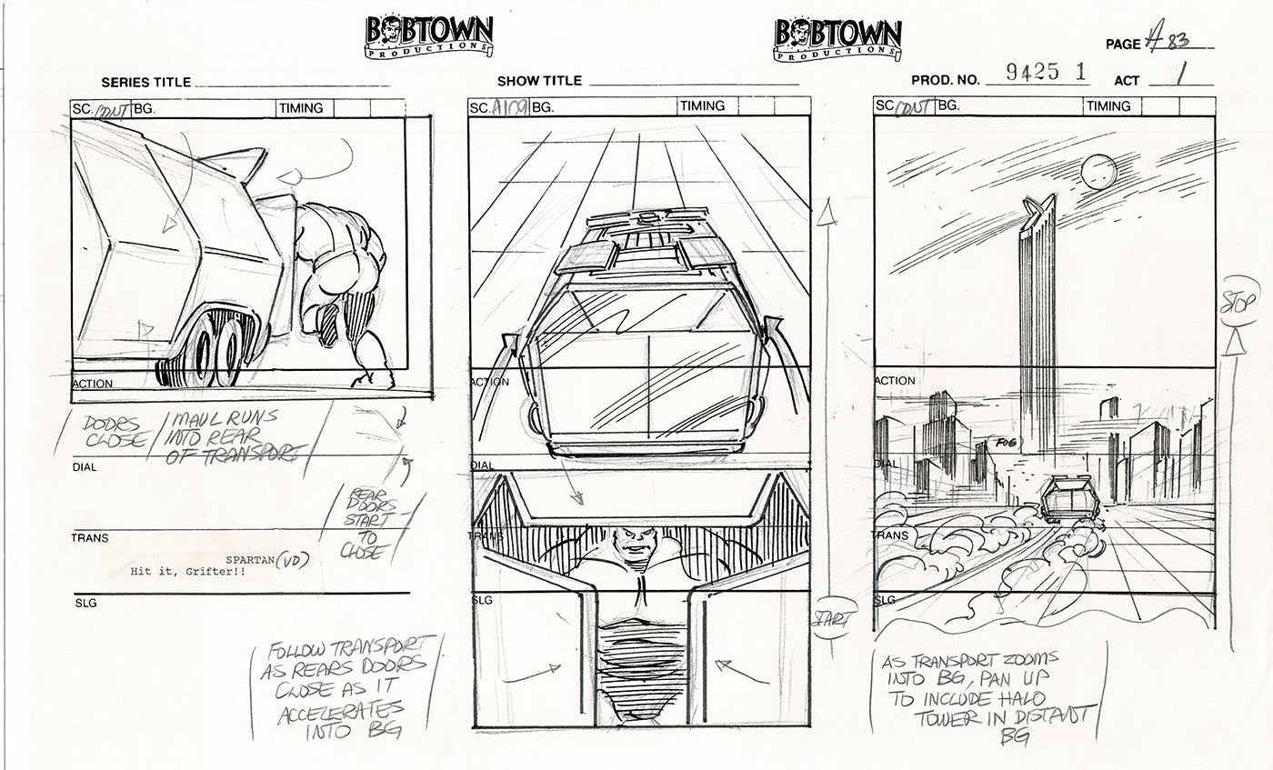 Jim Lee Wildc.a.t.s. Wildcats Production Animation Storyboard Nelvana 1994-5 D1-089