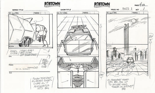 Jim Lee Wildc.a.t.s. Wildcats Production Animation Storyboard Nelvana 1994-5 D1-089