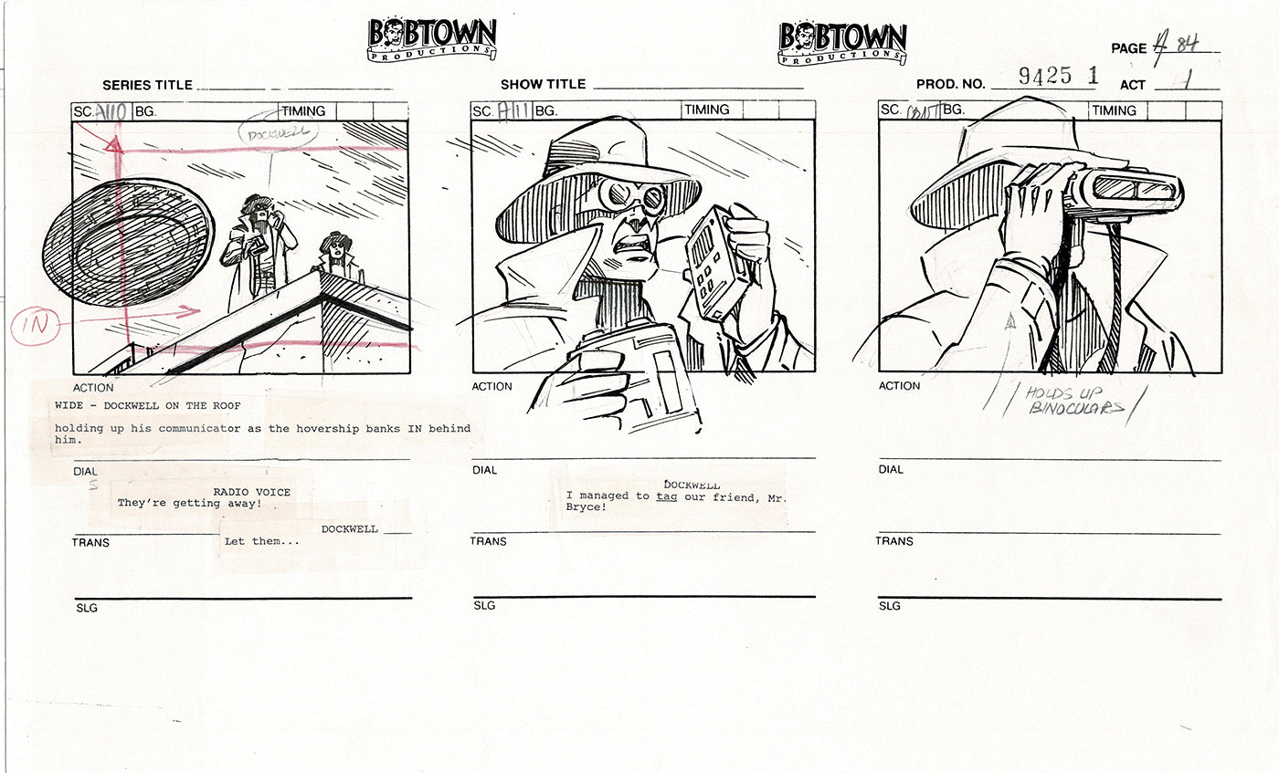Jim Lee Wildc.a.t.s. Wildcats Production Animation Storyboard Nelvana 1994-5 D1-090