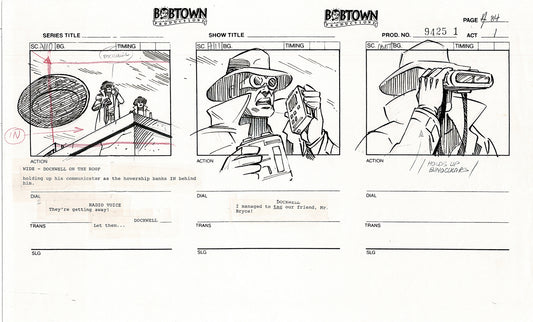 Jim Lee Wildc.a.t.s. Wildcats Production Animation Storyboard Nelvana 1994-5 D1-090