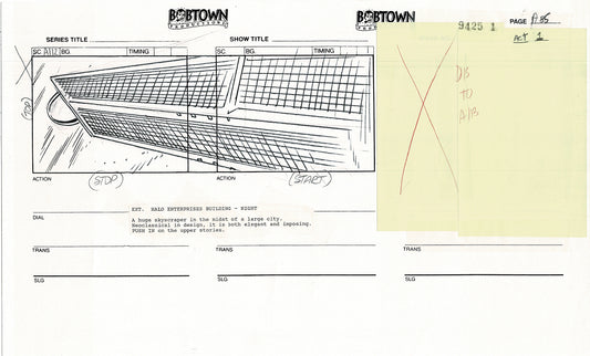 Jim Lee Wildc.a.t.s. Wildcats Production Animation Storyboard Nelvana 1994-5 D1-091