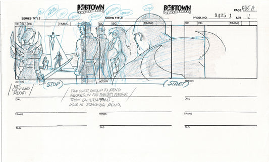 Jim Lee Wildc.a.t.s. Wildcats Production Animation Storyboard Nelvana 1994-5 D1-092