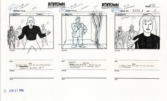 Jim Lee Wildc.a.t.s. Wildcats Production Animation Storyboard Nelvana 1994-5 D1-096