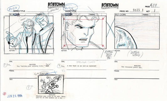 Jim Lee Wildc.a.t.s. Wildcats Production Animation Storyboard Nelvana 1994-5 D1-097