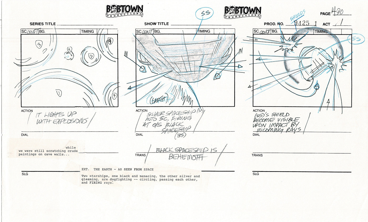 Jim Lee Wildc.a.t.s. Wildcats Production Animation Storyboard Nelvana 1994-5 D1-098