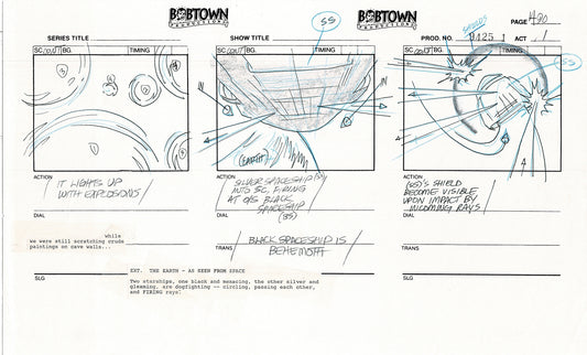Jim Lee Wildc.a.t.s. Wildcats Production Animation Storyboard Nelvana 1994-5 D1-098