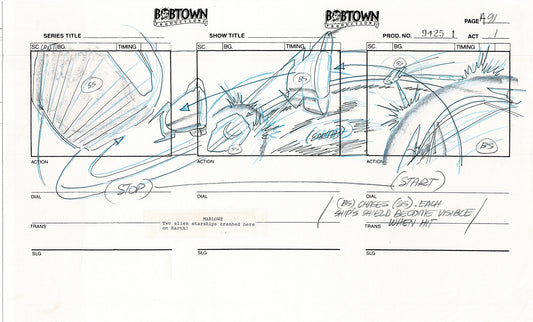 Jim Lee Wildc.a.t.s. Wildcats Production Animation Storyboard Nelvana 1994-5 D1-099