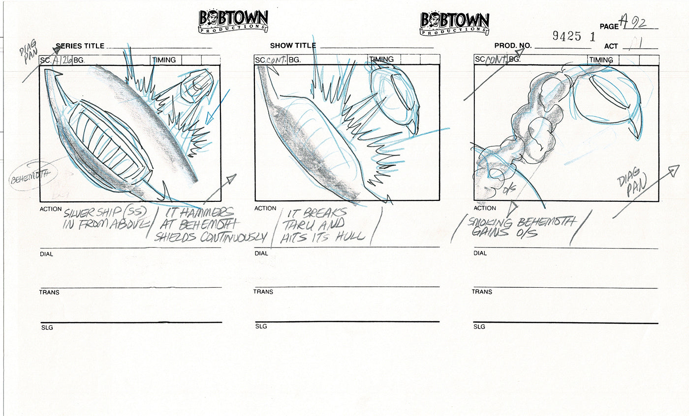Jim Lee Wildc.a.t.s. Wildcats Production Animation Storyboard Nelvana 1994-5 D1-100