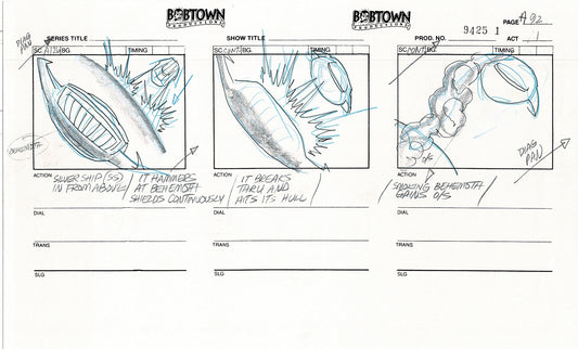 Jim Lee Wildc.a.t.s. Wildcats Production Animation Storyboard Nelvana 1994-5 D1-100