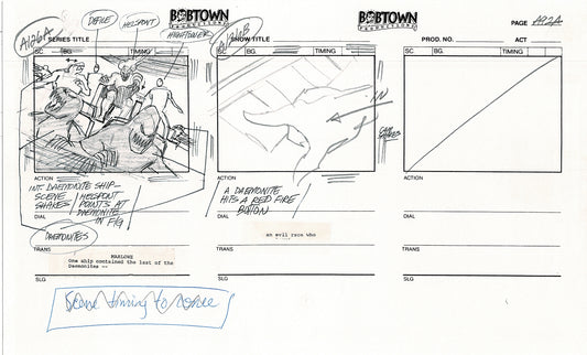 Jim Lee Wildc.a.t.s. Wildcats Production Animation Storyboard Nelvana 1994-5 D1-101